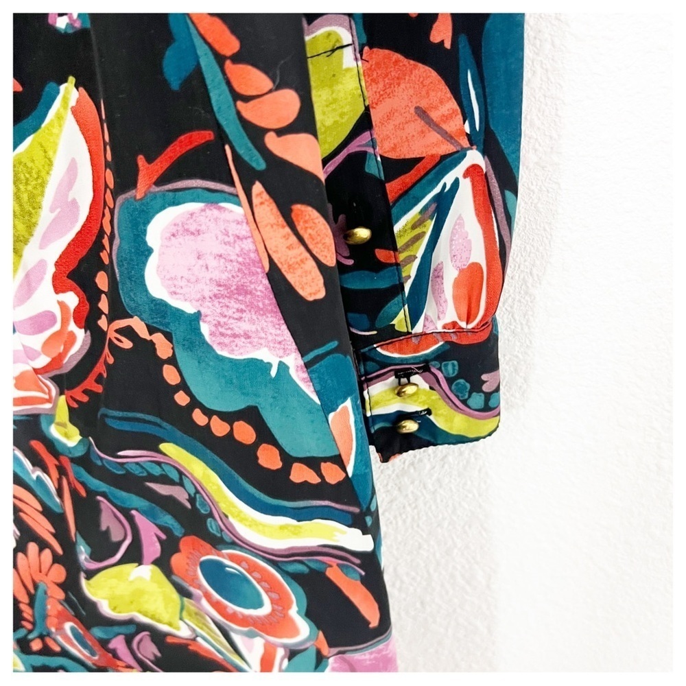 Philosophy Colorful Button Down Shirt Dress, Size Small - Picture 6 of 9